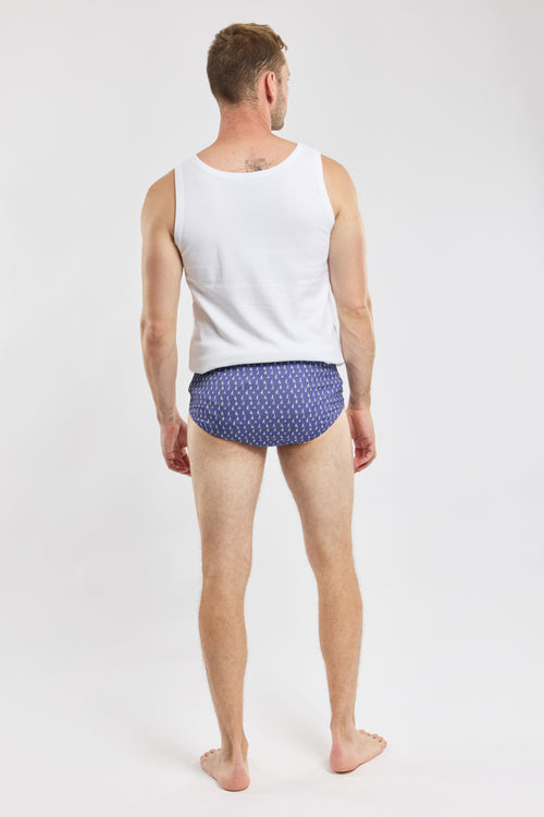 Sailboat patterned briefs - light organic cotton - Armor-lux - 4