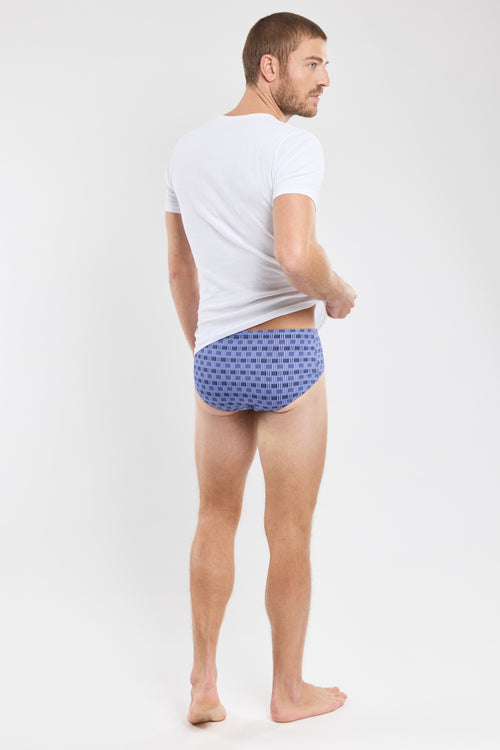 Slip mit geometrischem Muster – leichte Baumwolle aus kontrolliert biologischem Anbau - Armor-lux - 4