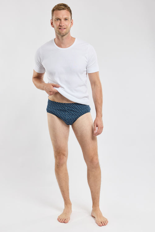 Boat patterned briefs - lightweight organic cotton - Armor-lux - 4