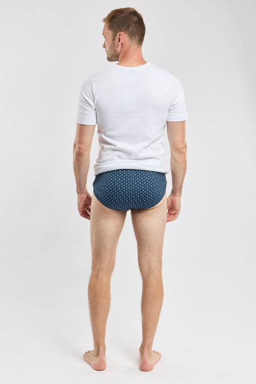 Boat patterned briefs - lightweight organic cotton - Armor-lux - 3