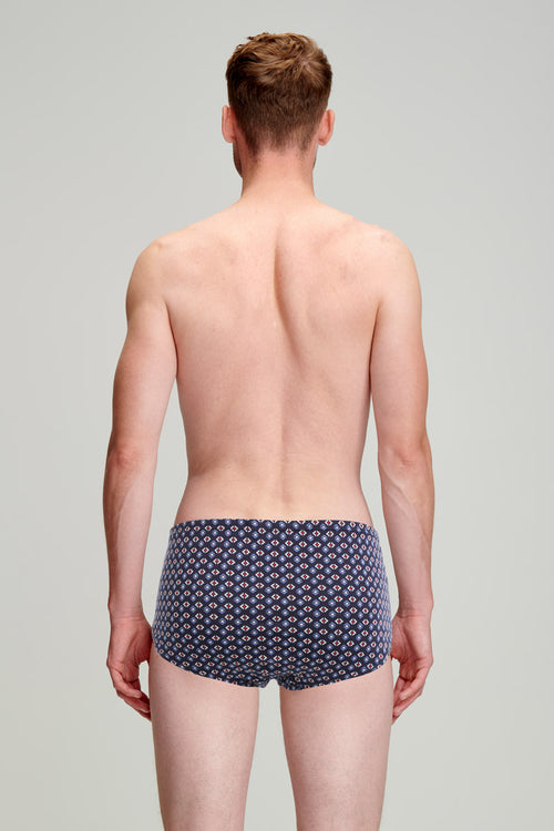 Offener Slip mit geometrische Muster – leichte Bio-Baumwolle - Armor-lux - 2