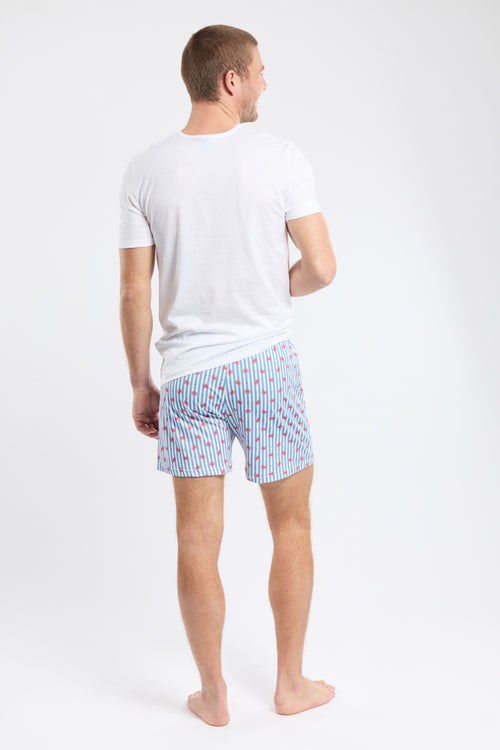 Crab and stripe print boxer shorts - organic cotton - Armor-lux - 4