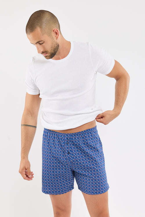Printed boxer shorts - cotton - Armor-lux - 1