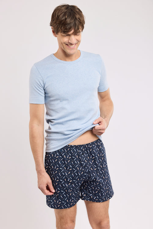 Caleçon imprimé - coton léger issu de l’agriculture biologique - Armor-lux - 1