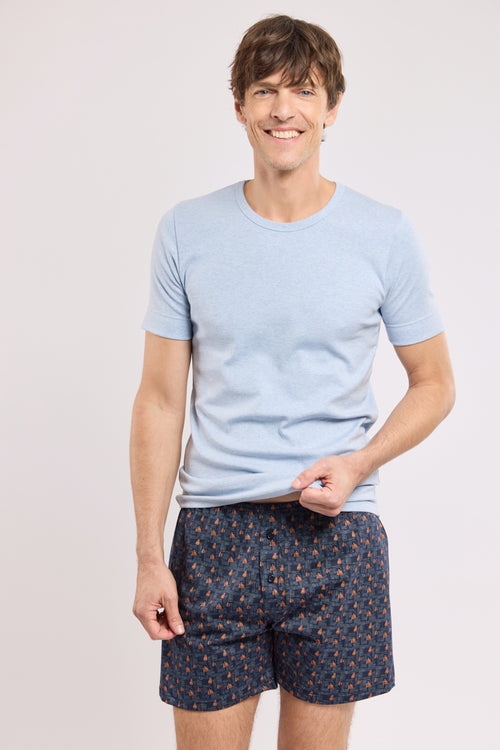 Caleçon imprimé - coton léger issu de l’agriculture biologique - Armor-lux - 1