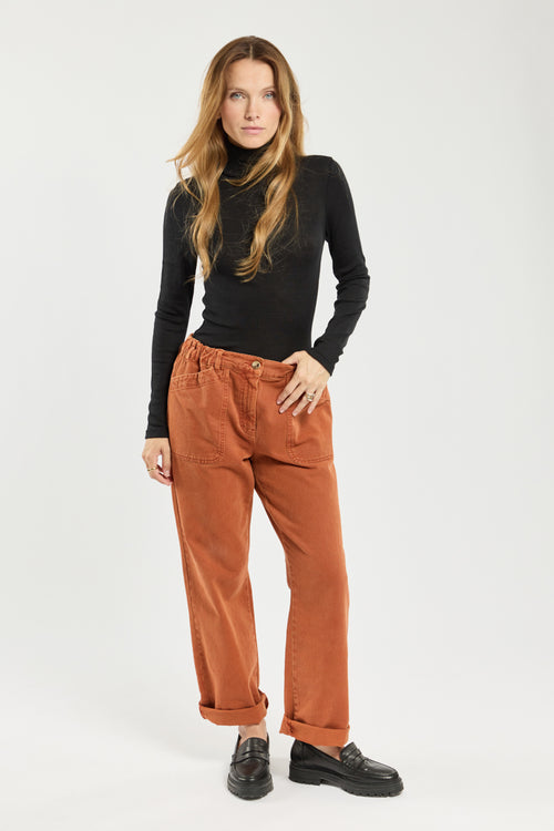 Polo neck T-shirt – wool and silk - Armor-lux - 3