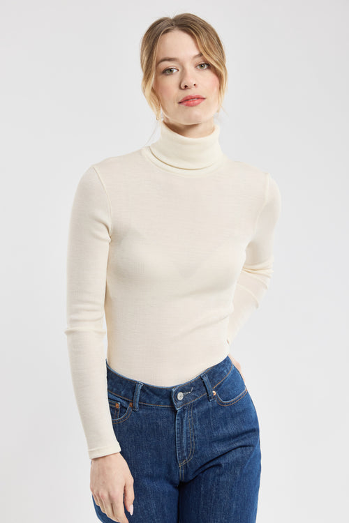 Polo neck T-shirt – wool and silk - Armor-lux - 4