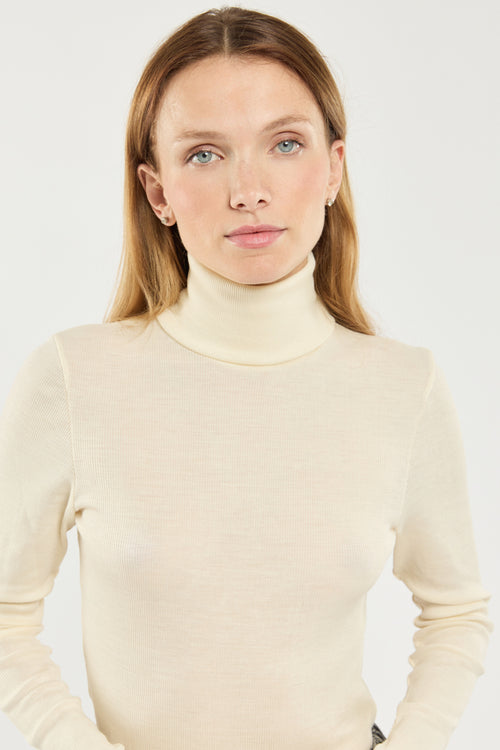 Polo neck T-shirt – wool and silk - Armor-lux - 2