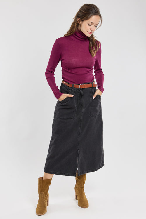 T-Shirt mit Rollkragen – Wolle und Seide - Armor-lux - 1