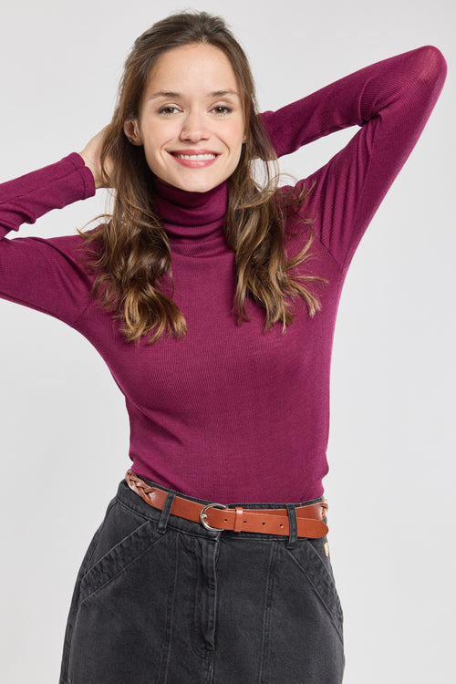 T-shirt col roulé - laine et soie - Armor-lux - 4