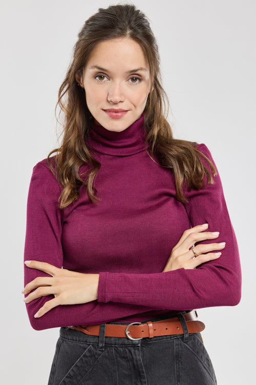 T-shirt col roulé - laine et soie - Armor-lux - 2