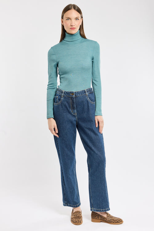 Roll neck T-shirt – wool and silk - Armor-lux - 3