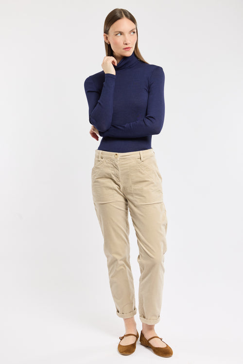 Roll neck T-shirt – wool and silk - Armor-lux - 3