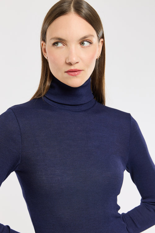 Roll neck T-shirt – wool and silk - Armor-lux - 2