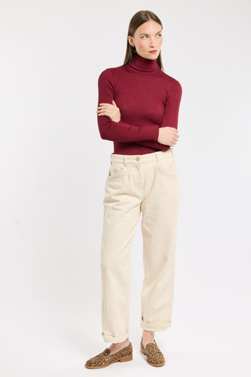 Roll neck T-shirt – wool and silk - Armor-lux - 3