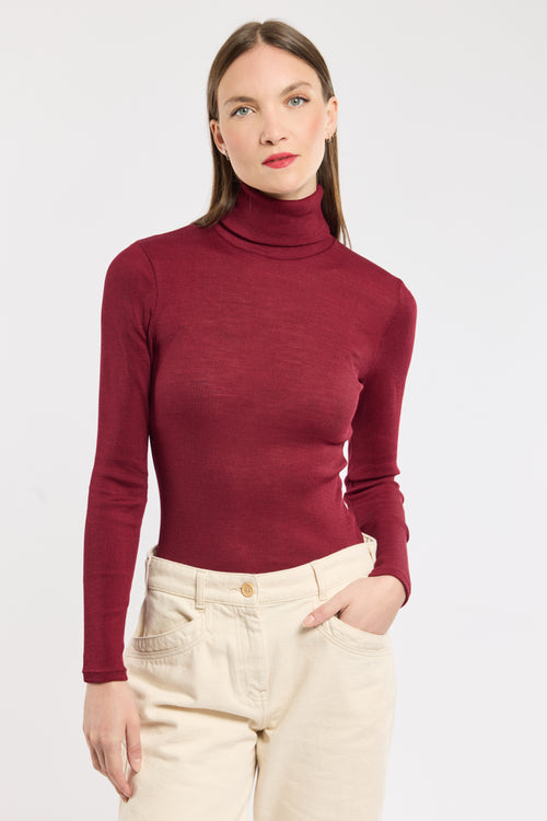 Roll neck T-shirt – wool and silk - Armor-lux - 4