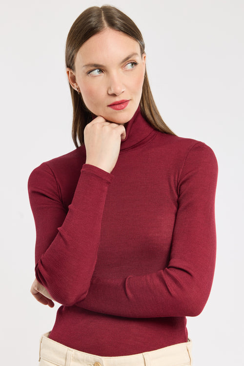 Roll neck T-shirt – wool and silk - Armor-lux - 2