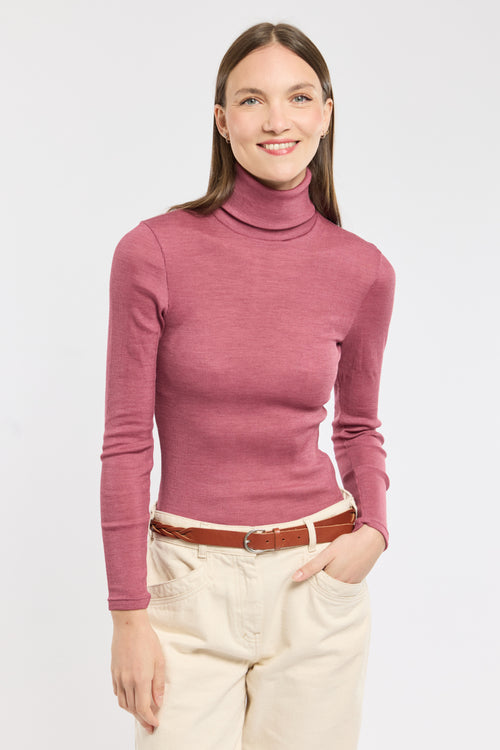 T-shirt manches longues col roulé - laine et soie - Armor-lux - 4