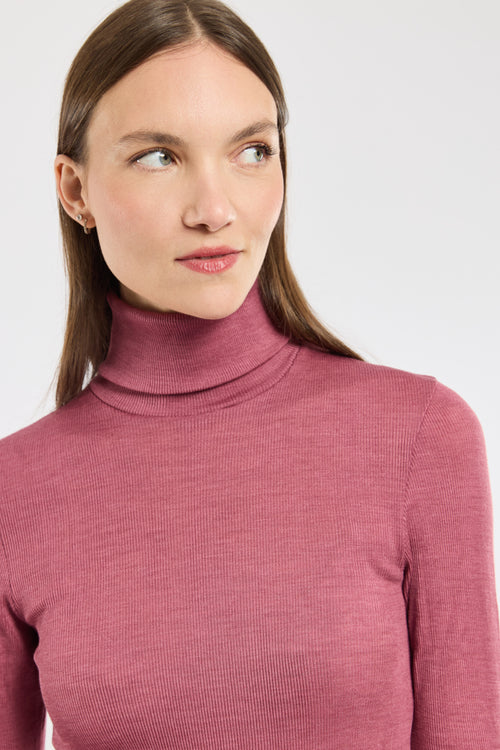 T-shirt manches longues col roulé - laine et soie - Armor-lux - 2