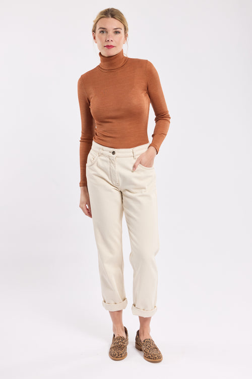 Polo neck T-shirt – wool and silk - Armor-lux - 2