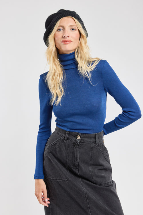 T-shirt col roulé - laine et soie - Armor-lux - 2