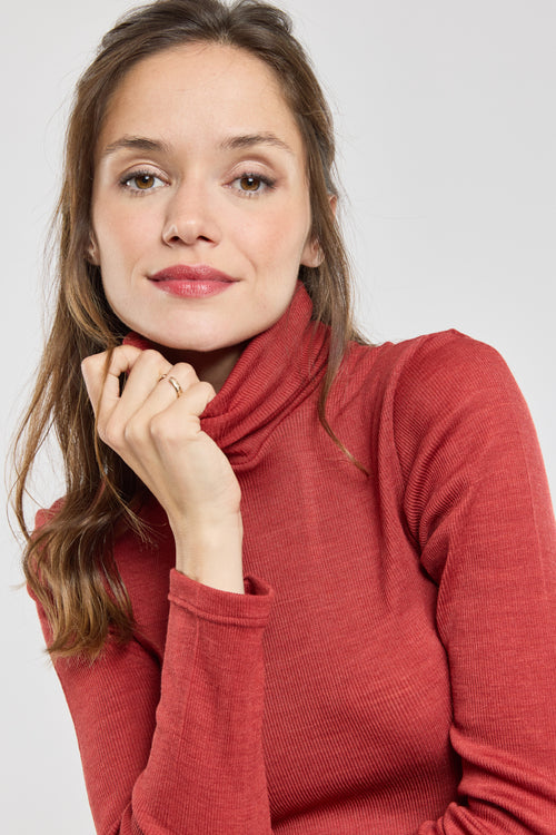 T-shirt col roulé - laine et soie - Armor-lux - 3