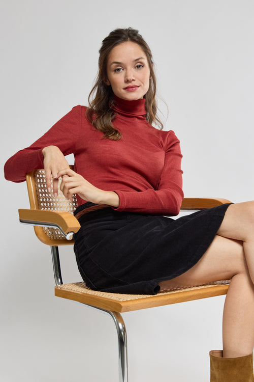 T-shirt col roulé - laine et soie - Armor-lux - 1