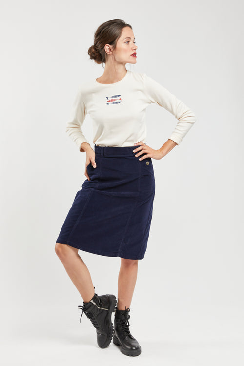 Velvet skirt - cotton - Armor-lux - 1