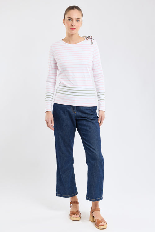 Breton striped shirt with bow - heavy cotton - Armor-lux - 5