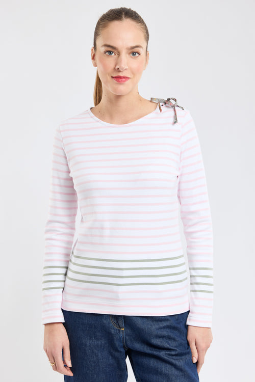 Breton striped shirt with bow - heavy cotton - Armor-lux - 3
