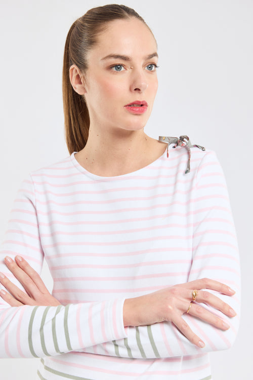 Breton striped shirt with bow - heavy cotton - Armor-lux - 2