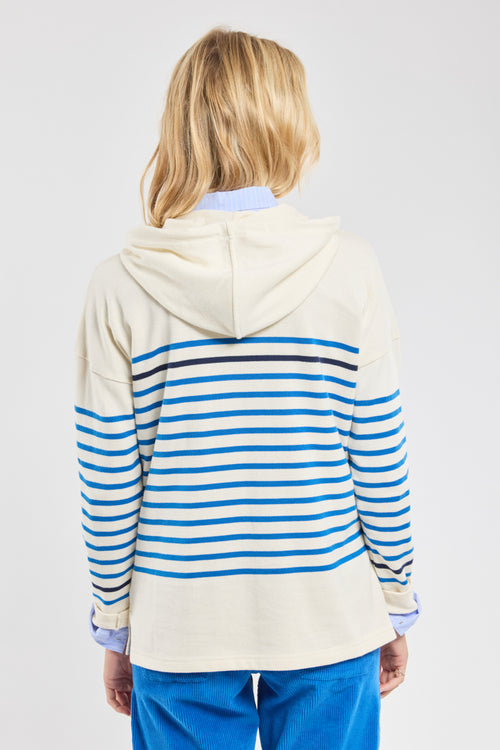 Sweat rayé à capuche - coton rustique - Armor-lux - 4