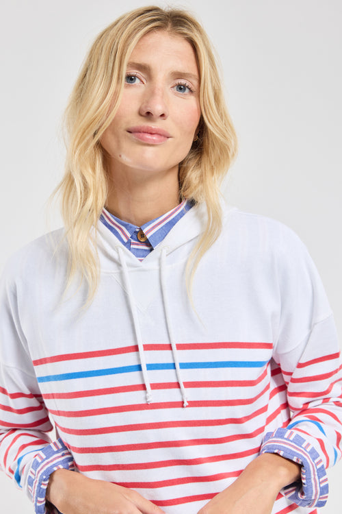 Sweat rayé à capuche - coton rustique - Armor-lux - 3