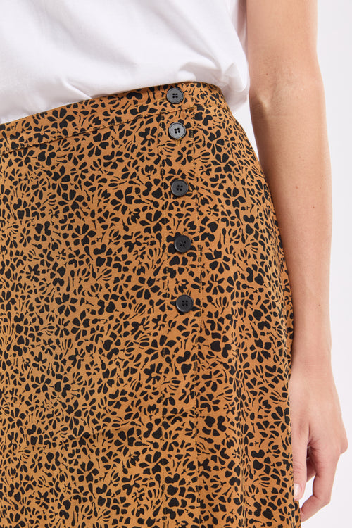 Jupe imprimée fleurs - Cupro - Armor-lux - 2