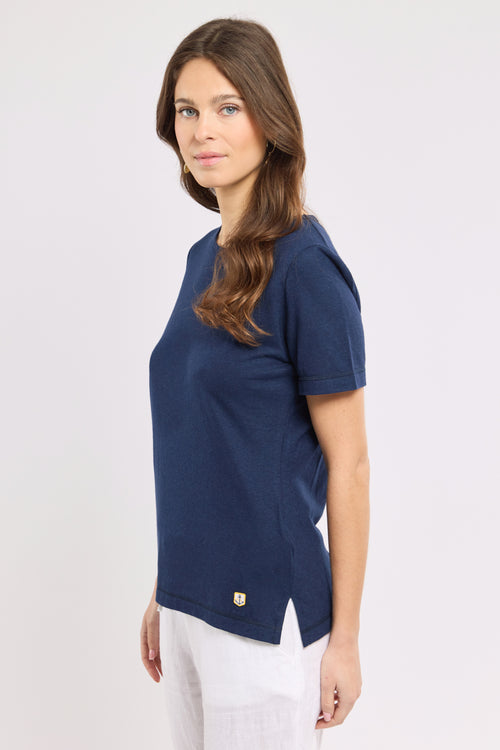 T-shirt uni - coton et lin - Armor-lux - 4