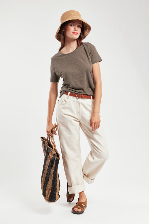 T-shirt uni - coton et lin - Armor-lux - 3