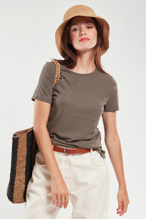 T-shirt uni - coton et lin - Armor-lux - 4