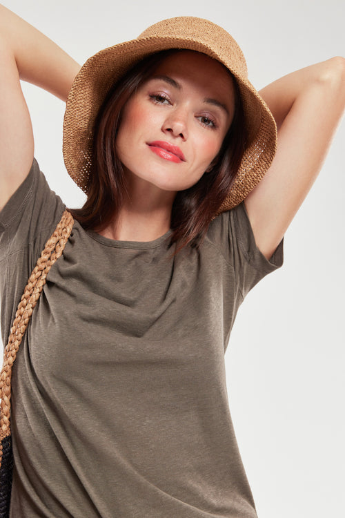 T-shirt uni - coton et lin - Armor-lux - 2