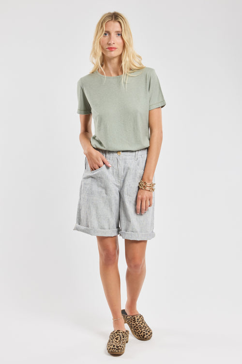 T-shirt uni - coton et lin - Armor-lux - 4