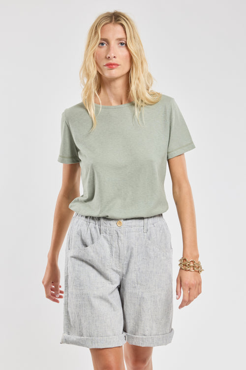 T-shirt uni - coton et lin - Armor-lux - 5