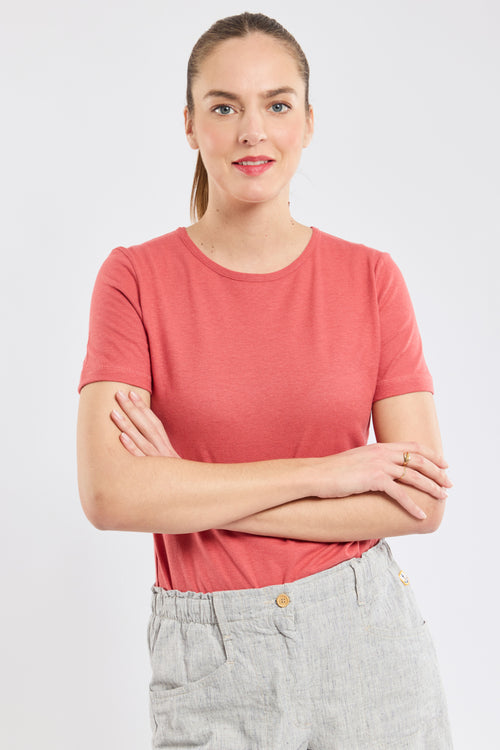 T-shirt uni - coton et lin - Armor-lux - 4