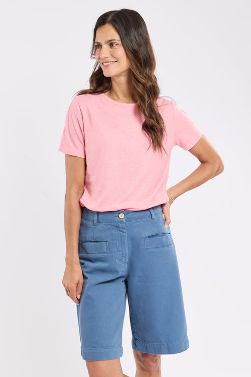 Plain Heritage T-shirt - cotton and linen - Armor-lux - 4