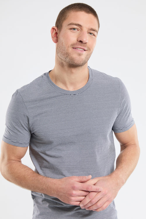 T-shirt col rond - coton et modal - Armor-lux - 1