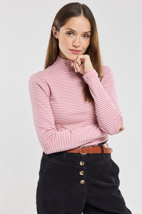 T-shirt col roulé rayé - coton - Armor-lux - 2