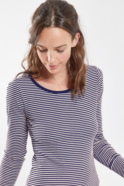 Gestreiftes T-Shirt mit langen Ärmeln – Baumwolle - Armor-lux - 2