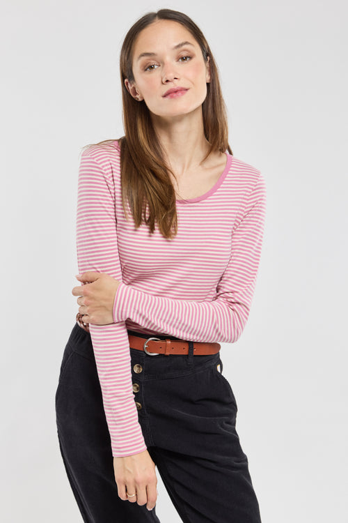 T-shirt rayé à manches longues - coton - Armor-lux - 2