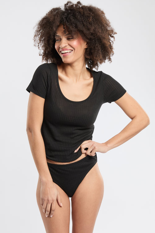 Culotte taille basse - lyocell et coton - Armor-lux - 1