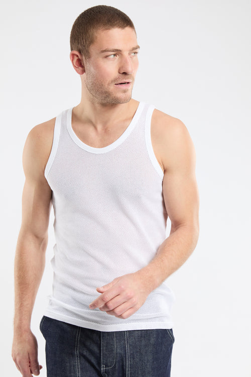 Openwork knit tank top - lightweight organic cotton - Armor-lux - 4