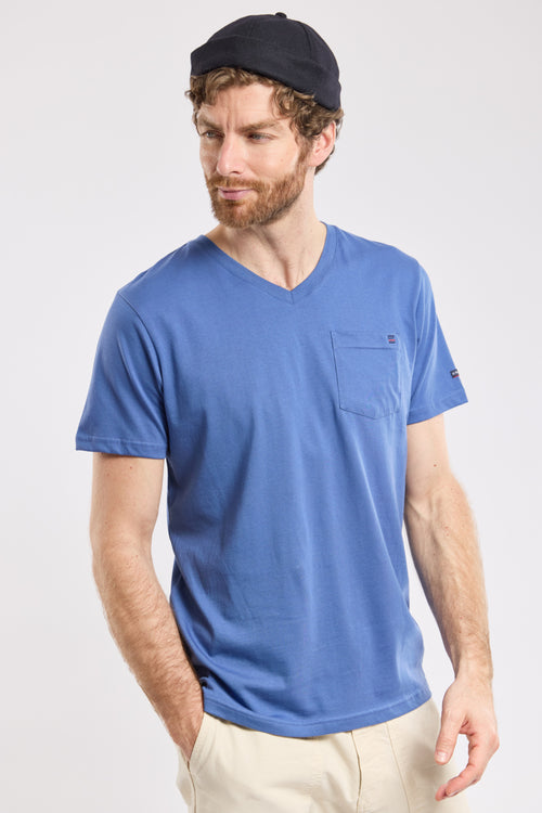 T-shirt col V - coton léger - Armor-lux - 1