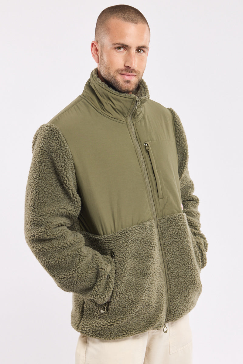 Heritage Sherpa Zip Jacket - Men - Military – Armor-lux